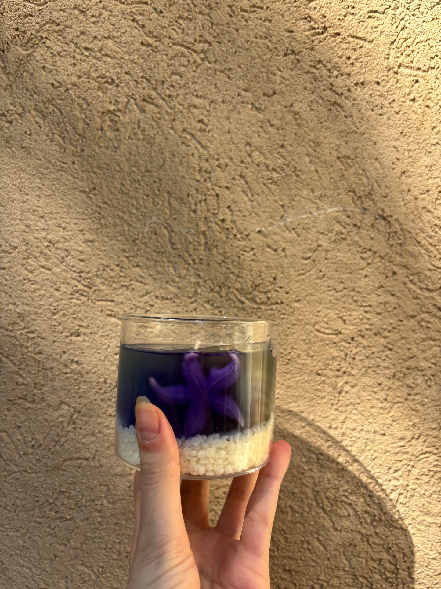 Blue ocean candle