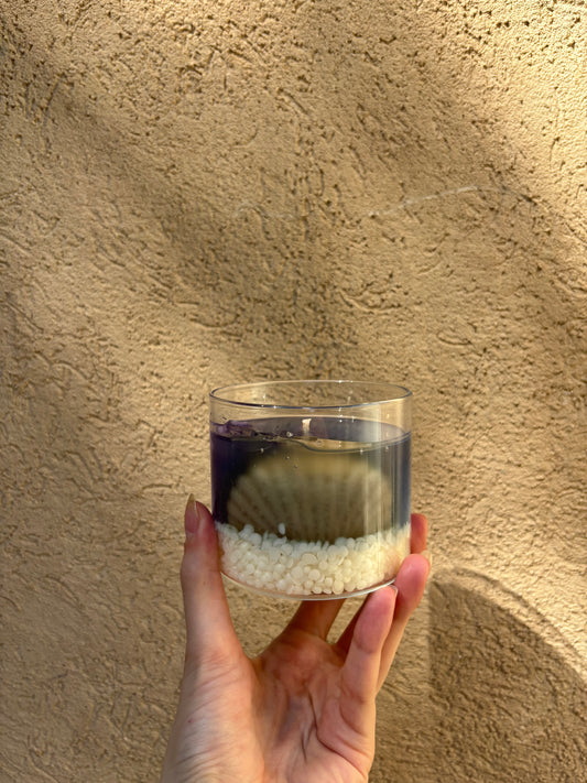Blue ocean candle