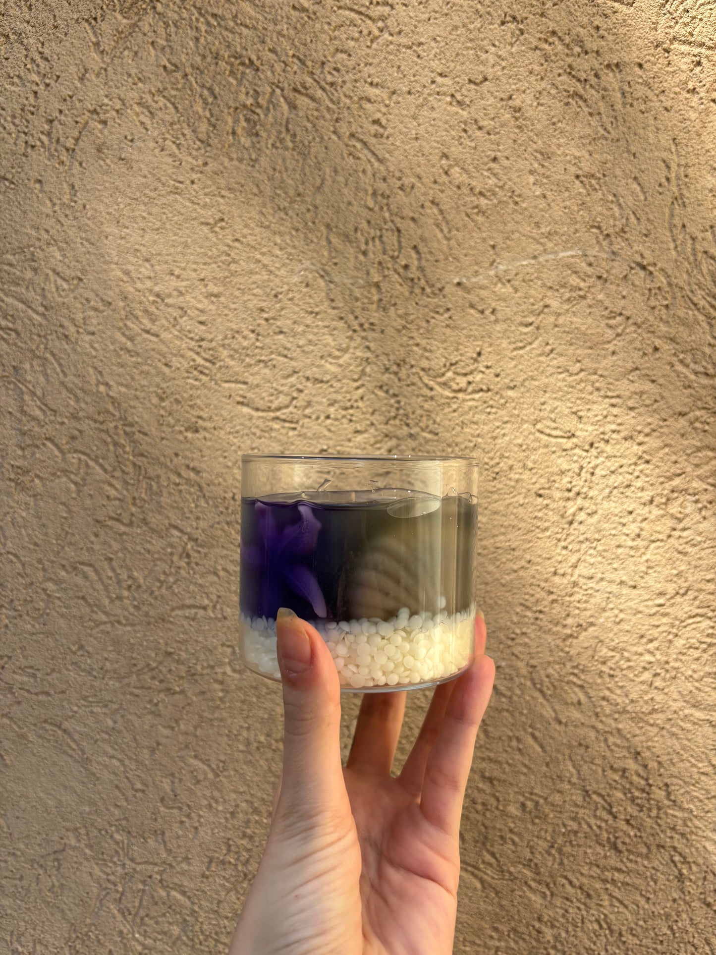 Blue ocean candle