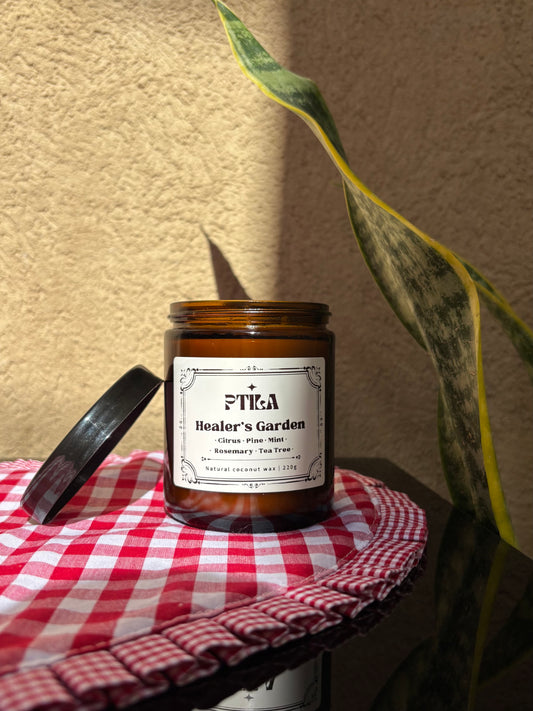 Amber container Candle
